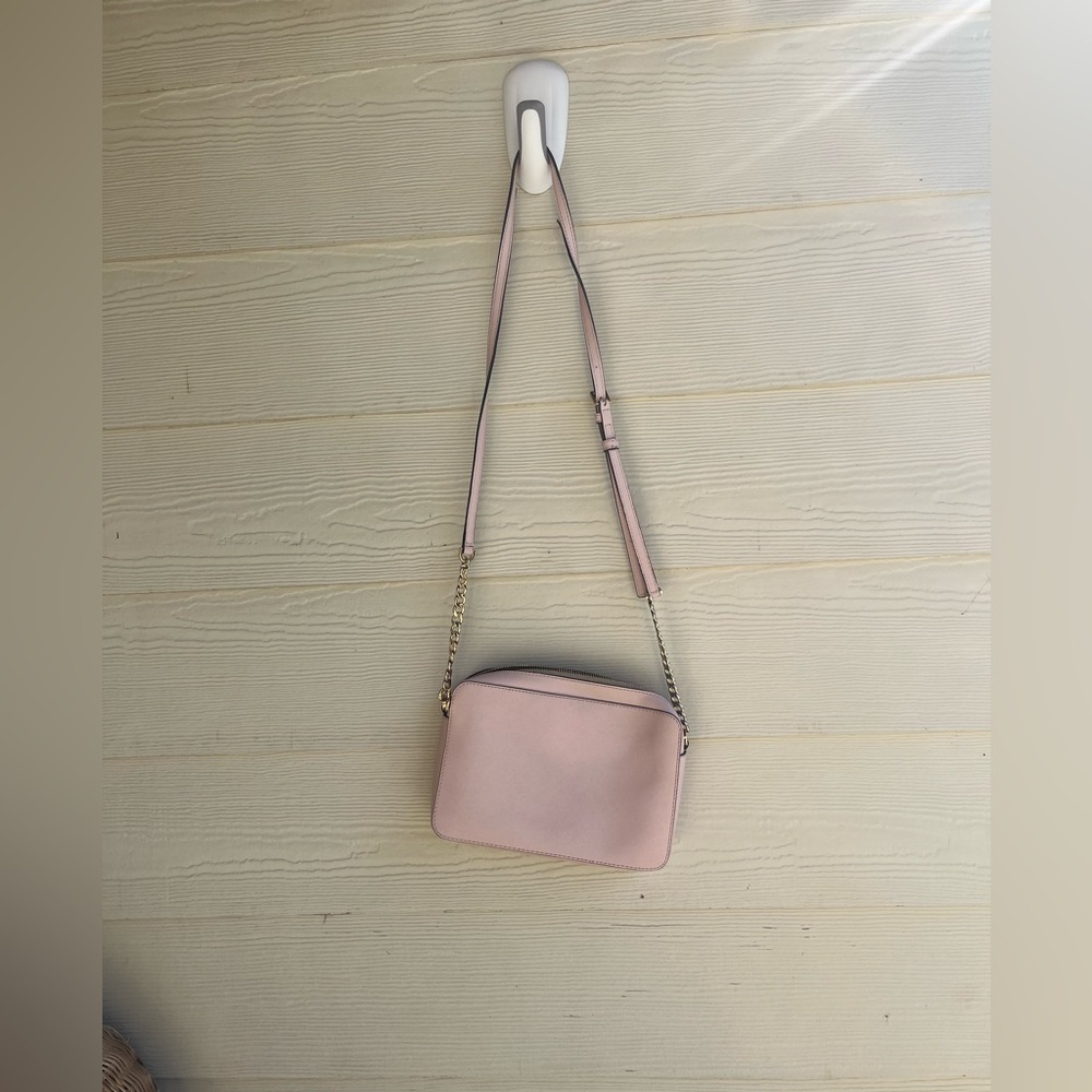 Michael Kors Jet Set East West Saffiano Leather Pink Crossbody - Picture 9 of 10